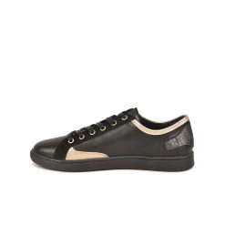 Pataugas JESTER/MIX F4H NOIR/DORÉ -Chaussures Soldes 628254 BASKET FEMME JESTER MIX F4H NOIR DORE 3