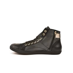 Pataugas BANJOU LATSA/MIX F4H NOIR/DORÉ 14 Pataugas BANJOU LATSA/MIX F4H NOIR/DORÉ -Chaussures Soldes 628259 946 BASKET HAUTE FEMME LATSA MIX F4H NOIR DORE 3