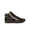 Pataugas PALME/MIX F4H NOIR/DORÉ -Chaussures Soldes 628270 946 BASKET FEMME PALME MIX F4H NOIR DORE 1