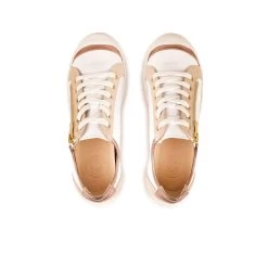 Pataugas BAHIA/SME F2H BLANC/BEIGE -Chaussures Soldes BASKET FEMME BAHIA SME F2H BLANC BEIGE 628048 912 6