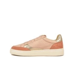 Pataugas BASALTE/SNME F2H BEIGE ROSÉ/DORÉ -Chaussures Soldes BASKET FEMME BASALT F2H NUDE DORE 3