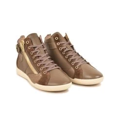 Pataugas PALME/MIX F4H TAUPE -Chaussures Soldes BASKET FEMME PALME MIX F4H TAUPE 628270 154 4