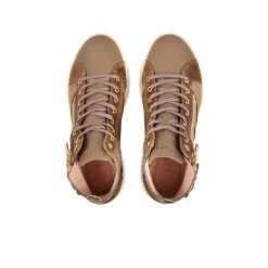 Pataugas PALME/MIX F4H TAUPE -Chaussures Soldes BASKET FEMME PALME MIX F4H TAUPE 628270 154 6