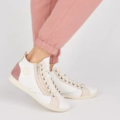 Pataugas PALME/PER F2I ROSE -Chaussures Soldes BASKET FEMME PALME PER F2I ROSE 628402 300 Porte 1