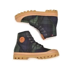 Pataugas AUTHENTIQUE X LE MONT SAINT MICHEL F4G Tartan Marine -Chaussures Soldes BOOTS FEMME AUTHENTIQUE MSM 6
